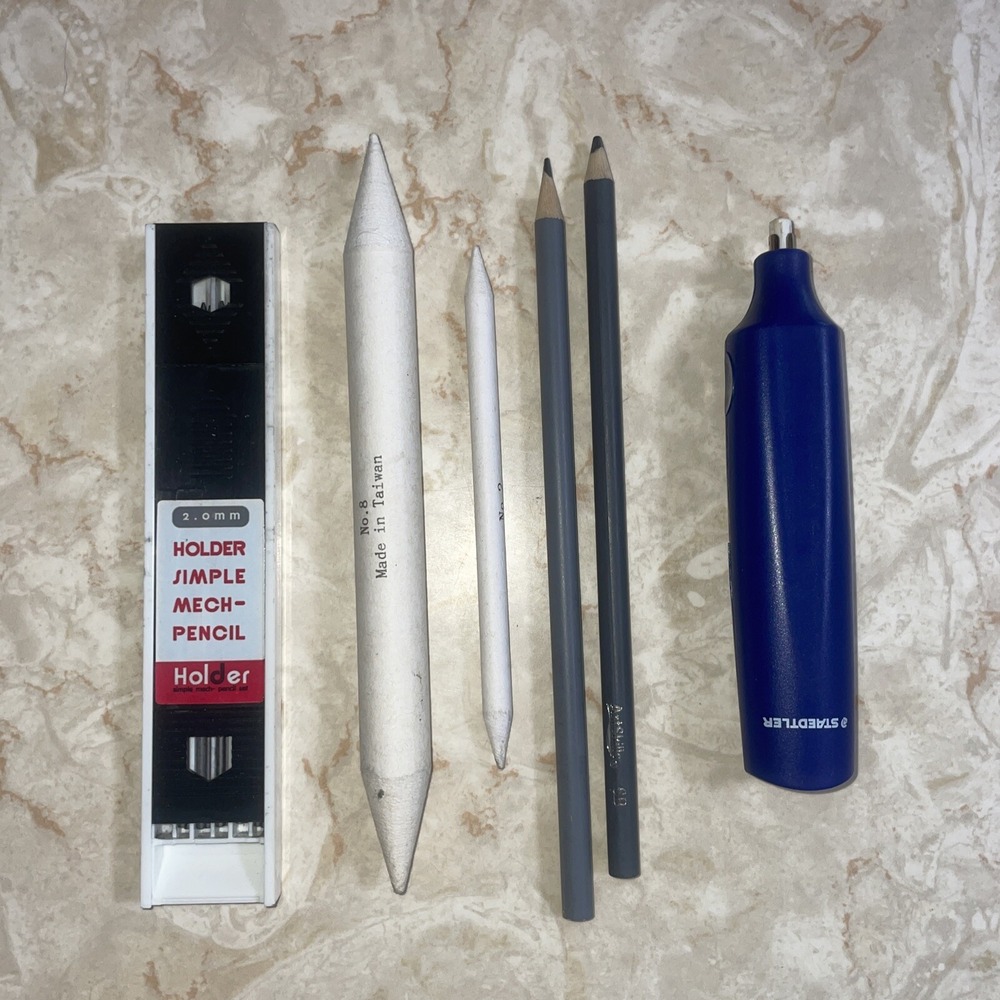 Art Supplies Drafting Lead,‎ Smudge Sticks, GrayPencils, Battery Operated Eraser